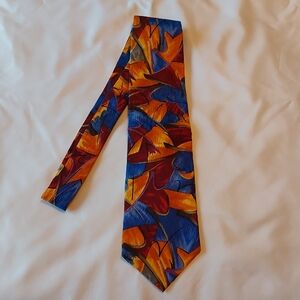 The V Foundation Collection One Vibrant Abstract Tie in Blue, Red and Orange